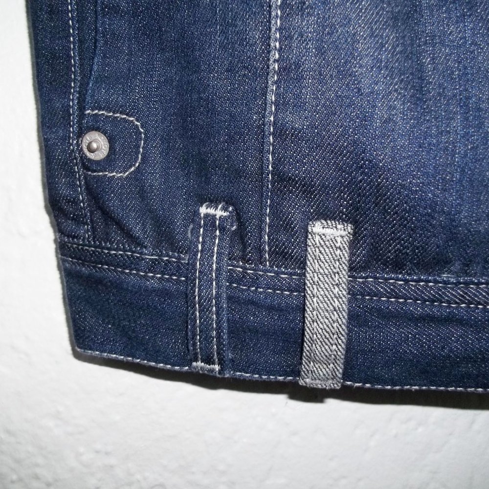 MONOPATIN South Korean Streetwear Double Zipper Skate Skateboard Denim Jacket M - Picture 10 of 12